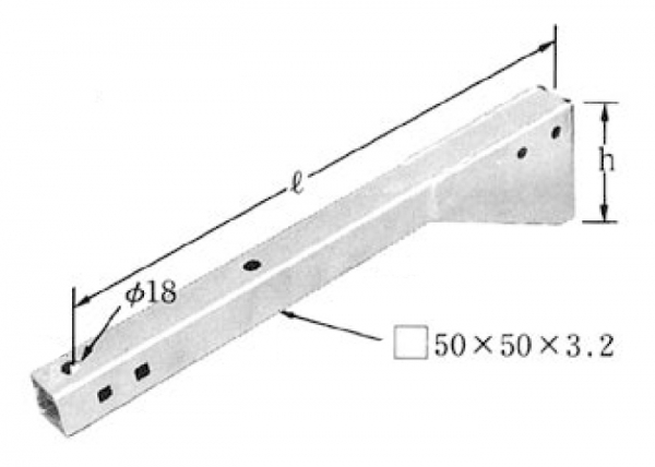 XDCA-100 専用柱槍出金具用アーム イワブチの通販なら電設資材の電材ネット