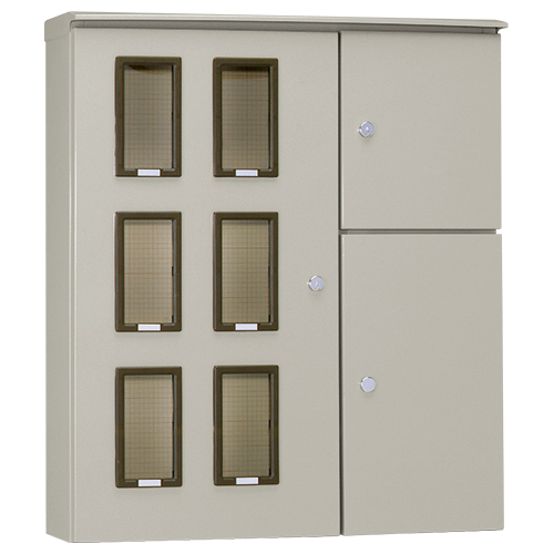 SHO-38B 屋外用集合計器盤キャビネット(水切、防塵・防水パッキン付