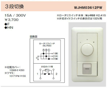 Jワイドロータリスイッチ用化粧カバー(WJ-RS5用)