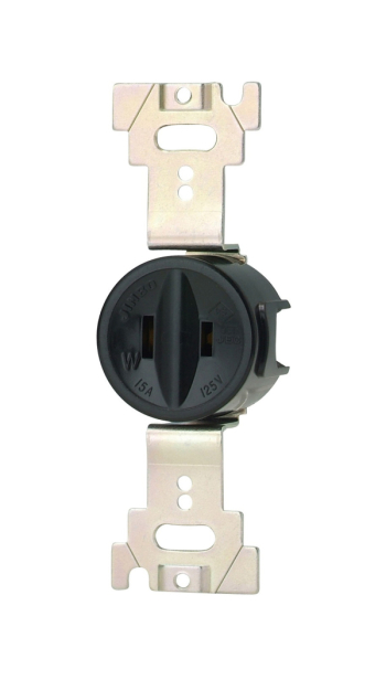 埋込コンセント 機器用 2P 15A-125V 黒色