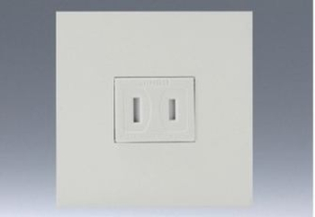 NK ミニ扉付コンセントプレートセット (PW色) 2P 15A-125V