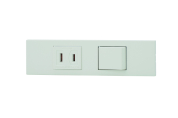 NKシリーズ家具・機器用コンセント+3路スイッチセット (PW色)