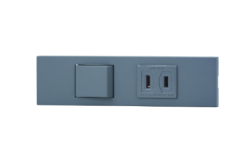 NKシリーズ家具・機器用4路スイッチ+コンセントセット (SG色)