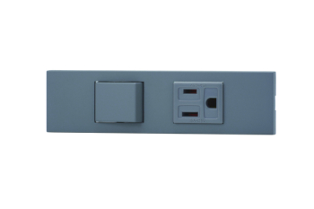 NKシリーズ家具・機器用4路スイッチ+接地コンセントセット (SG色)
