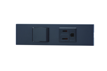 NKシリーズ家具・機器用4路スイッチ+接地コンセントセット (SB色)