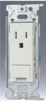 NKシリーズ 埋込接地コンセント 1口 シボ加工品 (PW色)