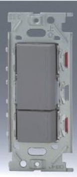 NKシリーズ 3路ガイドランプ付スイッチ+3路ガイド・チェックランプ付スイッチ低ワット用ダブルセット (SG色)