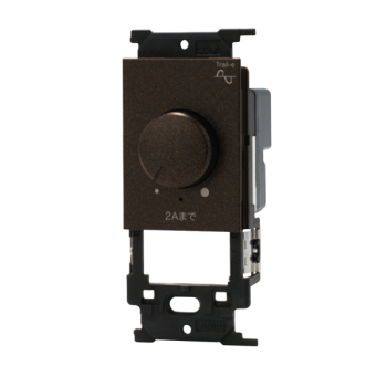 Jワイドスリム 埋込ライトコントロールスイッチ 消灯機能なし(逆位相制御)(ダークブラウンメタリック)