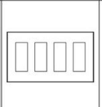 Jワイドスリム スクエア 2ピ-スコンセントプレート 4連用