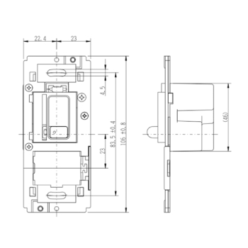 調光スイッチ ON・OFFスイッチなし 500W スライド式