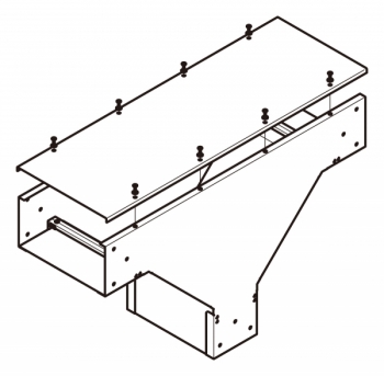 アルミダクトT型分岐
