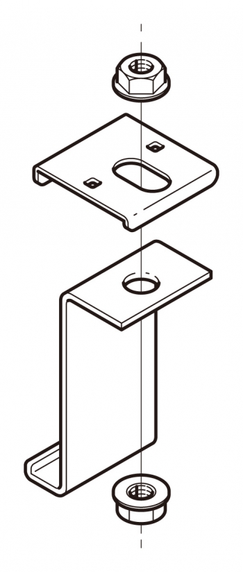 吊ボルト支持金具 W1/2