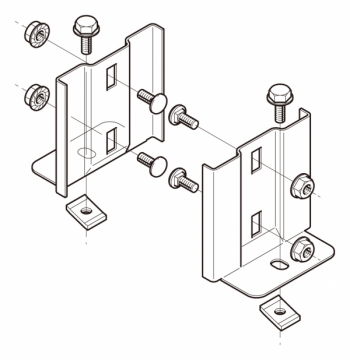 カバー対応垂直支持金具