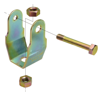 長穴付ダクター用吊り金具
