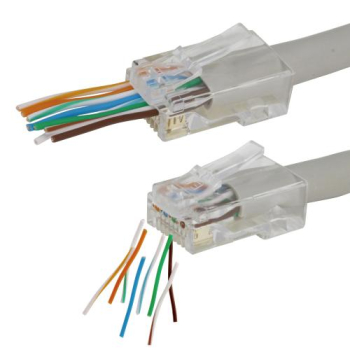 貫通式モジュラープラグ CAT5e