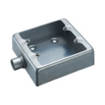 露出スイッチボックス 薄鋼用 鋼板製 2コ用1方出 呼びC19