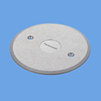 フロアプレートシルバー丸型 固定型66.7mm プレーンタイプ