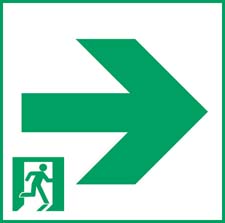 通路表示板 右C級