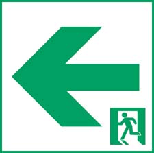 通路表示板 左B級