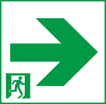 通路表示板 右B級