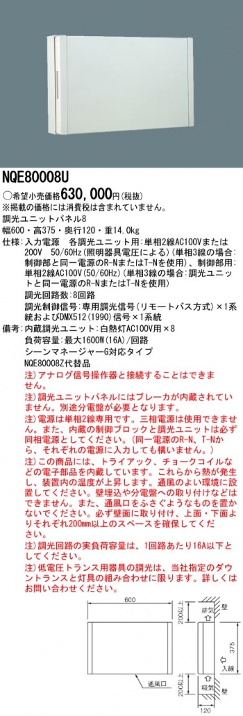 調光ユニットパネル8