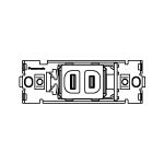 器具用組合せ器具 1Pコンセント×1 白