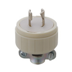 引掛キャップ 2P15A 125V コードグリップ付 ミルキーホワイト