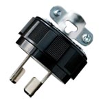 引掛キャップ 2P20A 250V コードグリップ付 ブラック
