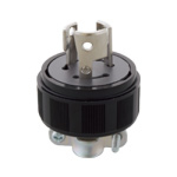 引掛キャップ 接地2P15A 125V コードグリップ付 ブラック