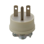 キャップ 接地2P15A 250V コードグリップ付 ミルキーホワイト