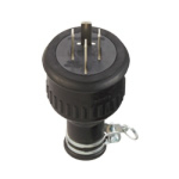 防水ゴムキャップ 接地3P15A 250V ブラック