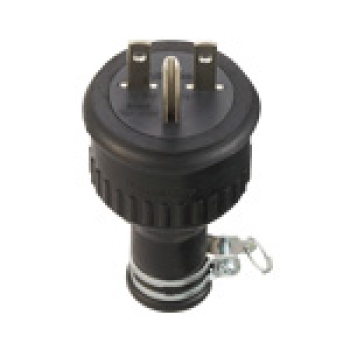 防水ゴムキャップ 接地2P15A 250V ブラック