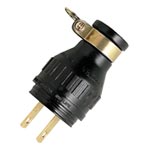 抜け止め防水ゴムキャップ 2P15A 125V ブラック