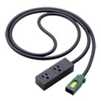 EASYワイヤリング分岐ケーブル方式ハーネス用S-OAタップ(接地2P15A)(2コ口)(マットブラック)(5m)