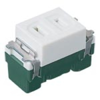 アドバンス 埋込扉付コンセント 15A 125V セラミックホワイト