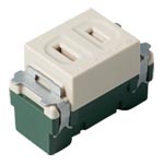 埋込扉付コンセント 15A 125V ベージュ