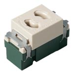 埋込抜け止めコンセント 15A 125V ベージュ