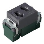 埋込抜け止めコンセント 15A 125V グレー
