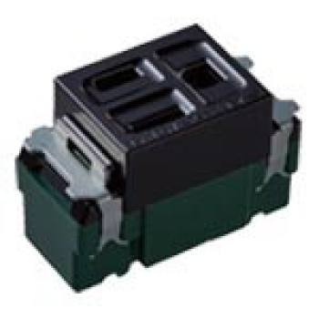 埋込接地コンセント 15A 125V ブラック