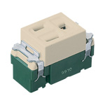 埋込接地コンセント 15A 125V ベージュ