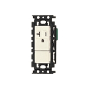 フルカラー 15A・20A兼用埋込絶縁接地コンセント 20A 125V ブランクチップ付 ミルキーホワイト