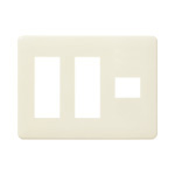 フルカラーモダンプレート 7コ用 ミルキーホワイト