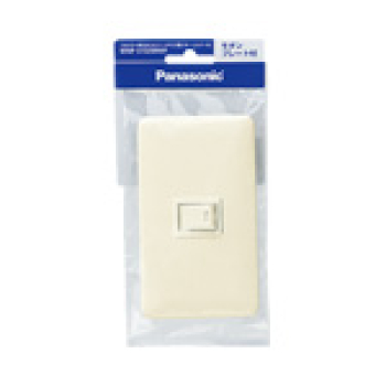 フルカラー 埋込ほたるスイッチC 片切・ネームカバー付 モダンプレート付 ミルキーホワイト パッケージ品