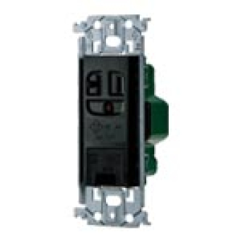 15A・20A兼用埋込アースターミナル付接地コンセント(ブラック)