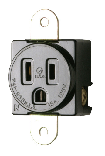 機器用15A 125V 接地埋込コンセント
